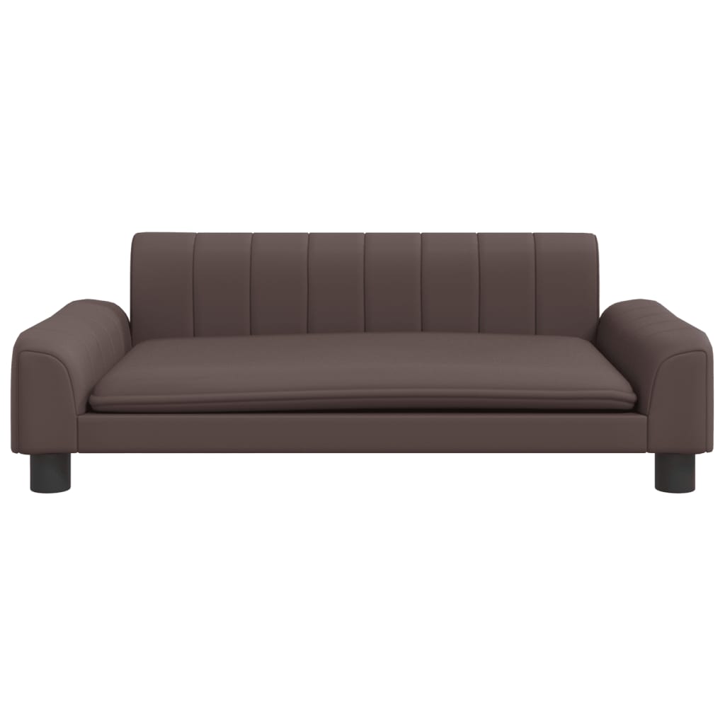 vidaXL Canapea pentru copii, maro, 90x53x30 cm, piele ecologică vidaXL Canapea pentru copii, maro, 90x53x30 cm, piele ecologică