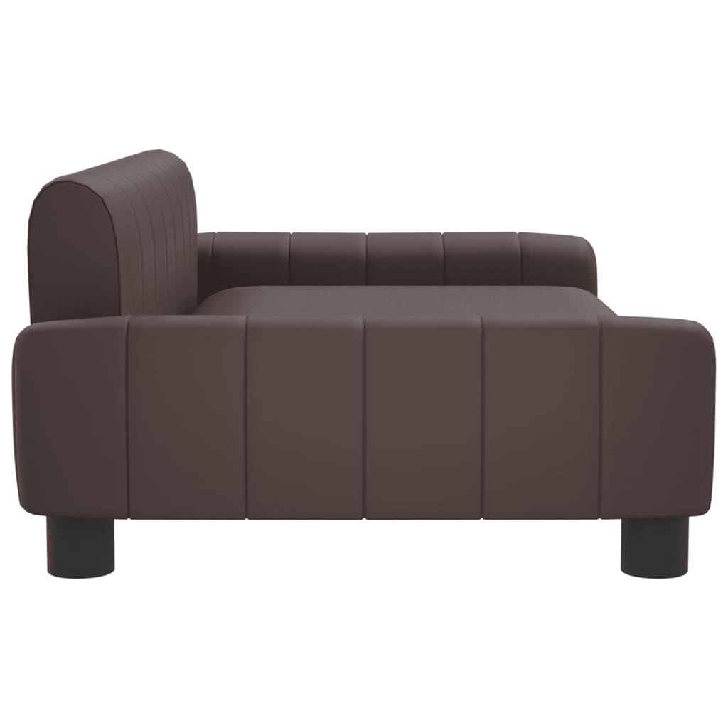 vidaXL Canapea pentru copii, maro, 90x53x30 cm, piele ecologică vidaXL Canapea pentru copii, maro, 90x53x30 cm, piele ecologică