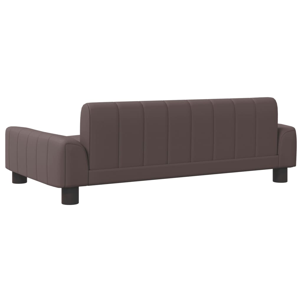 vidaXL Canapea pentru copii, maro, 90x53x30 cm, piele ecologică vidaXL Canapea pentru copii, maro, 90x53x30 cm, piele ecologică