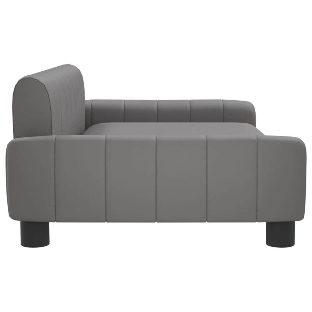 vidaXL Canapea pentru copii, gri, 90x53x30 cm, piele ecologică