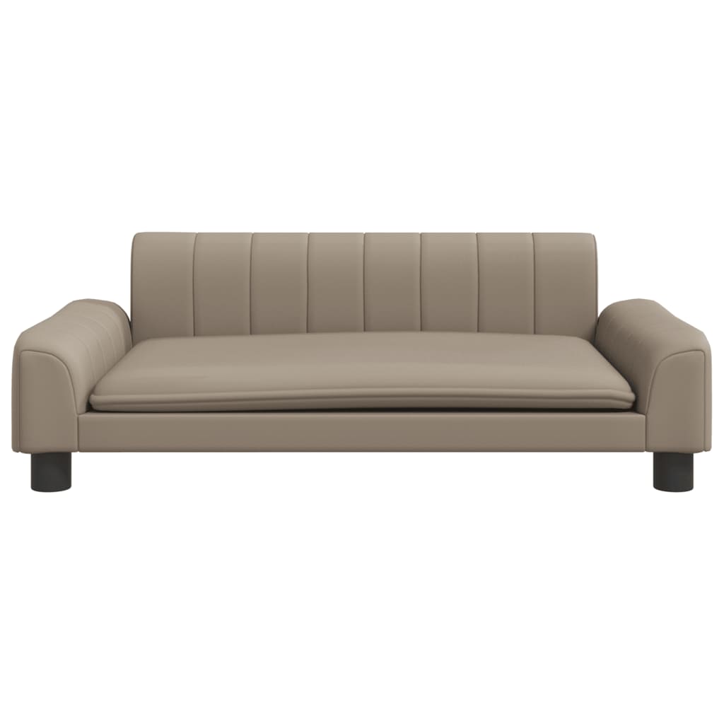 vidaXL Canapea pentru copii, cappuccino, 90x53x30 cm, piele ecologică vidaXL Canapea pentru copii, cappuccino, 90x53x30 cm, piele ecologică