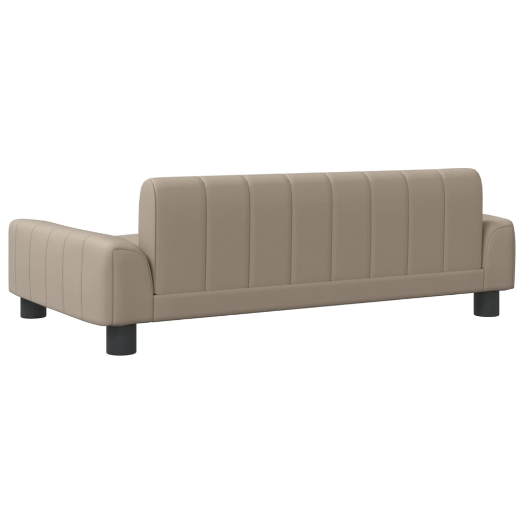 vidaXL Canapea pentru copii, cappuccino, 90x53x30 cm, piele ecologică vidaXL Canapea pentru copii, cappuccino, 90x53x30 cm, piele ecologică
