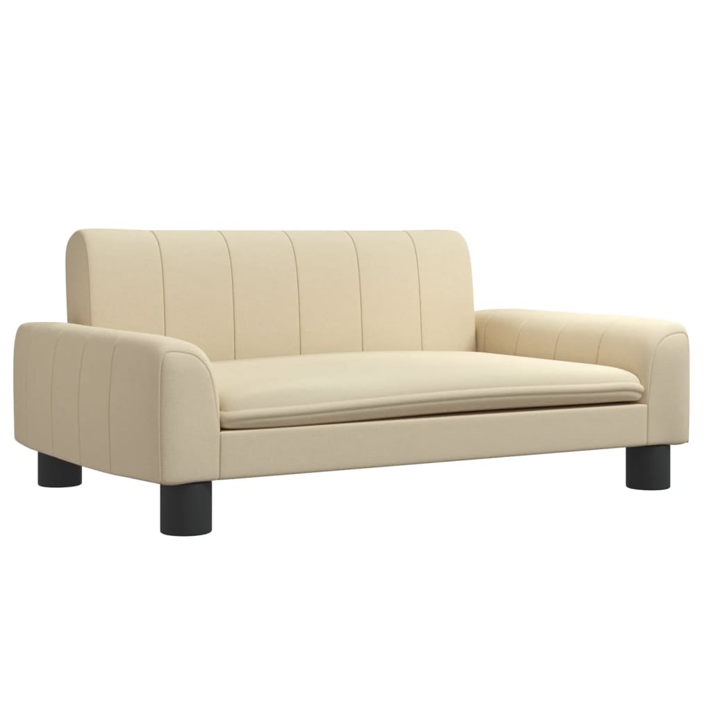 vidaXL Canapea pentru copii, crem, 70x45x30 cm, material textil vidaXL Canapea pentru copii, crem, 70x45x30 cm, material textil