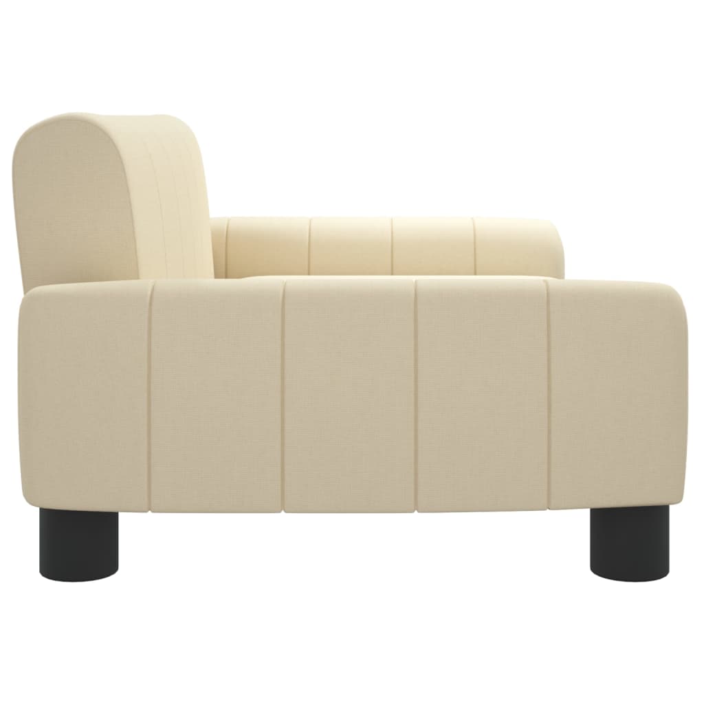 vidaXL Canapea pentru copii, crem, 70x45x30 cm, material textil vidaXL Canapea pentru copii, crem, 70x45x30 cm, material textil