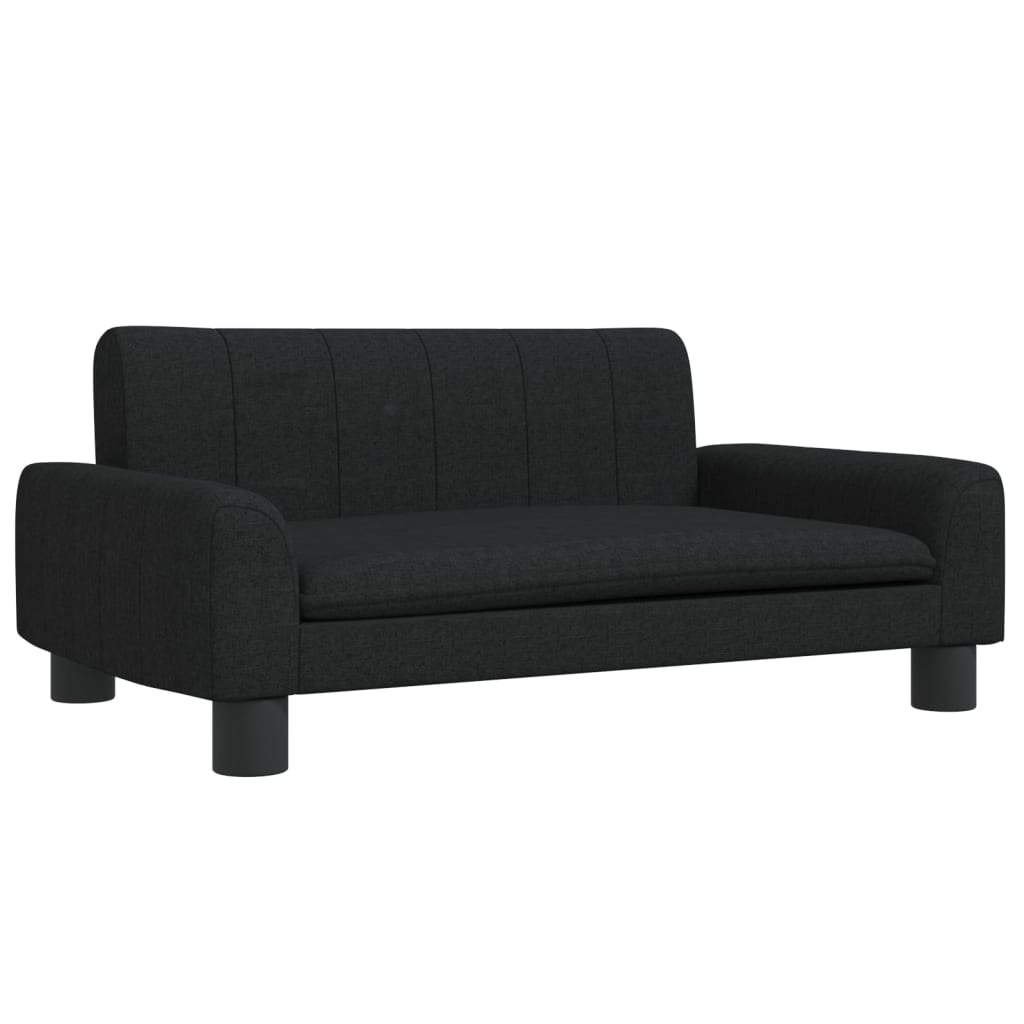 vidaXL Canapea pentru copii, negru, 70x45x30 cm, material textil