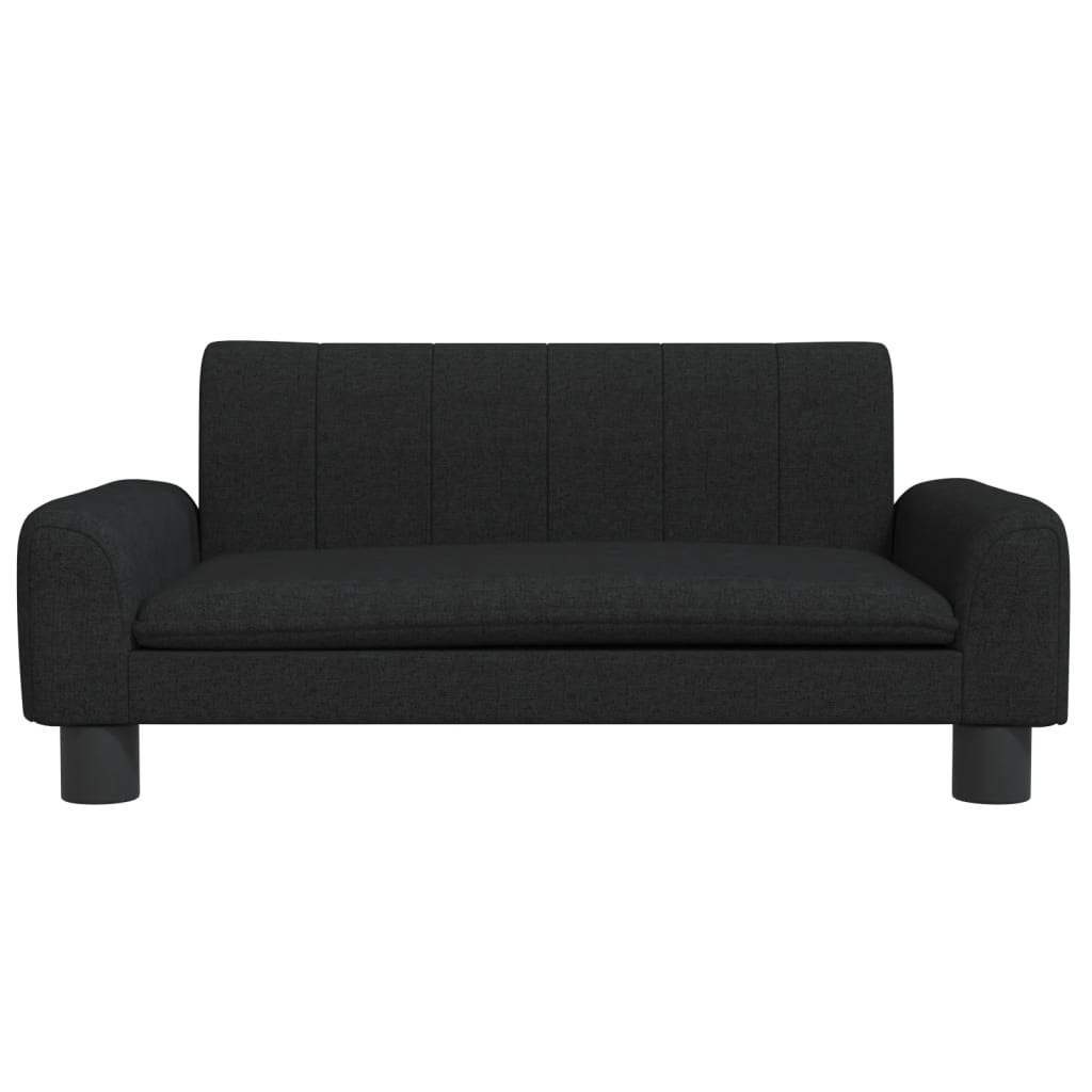 vidaXL Canapea pentru copii, negru, 70x45x30 cm, material textil