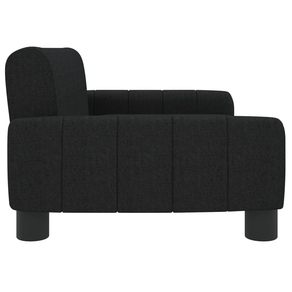 vidaXL Canapea pentru copii, negru, 70x45x30 cm, material textil