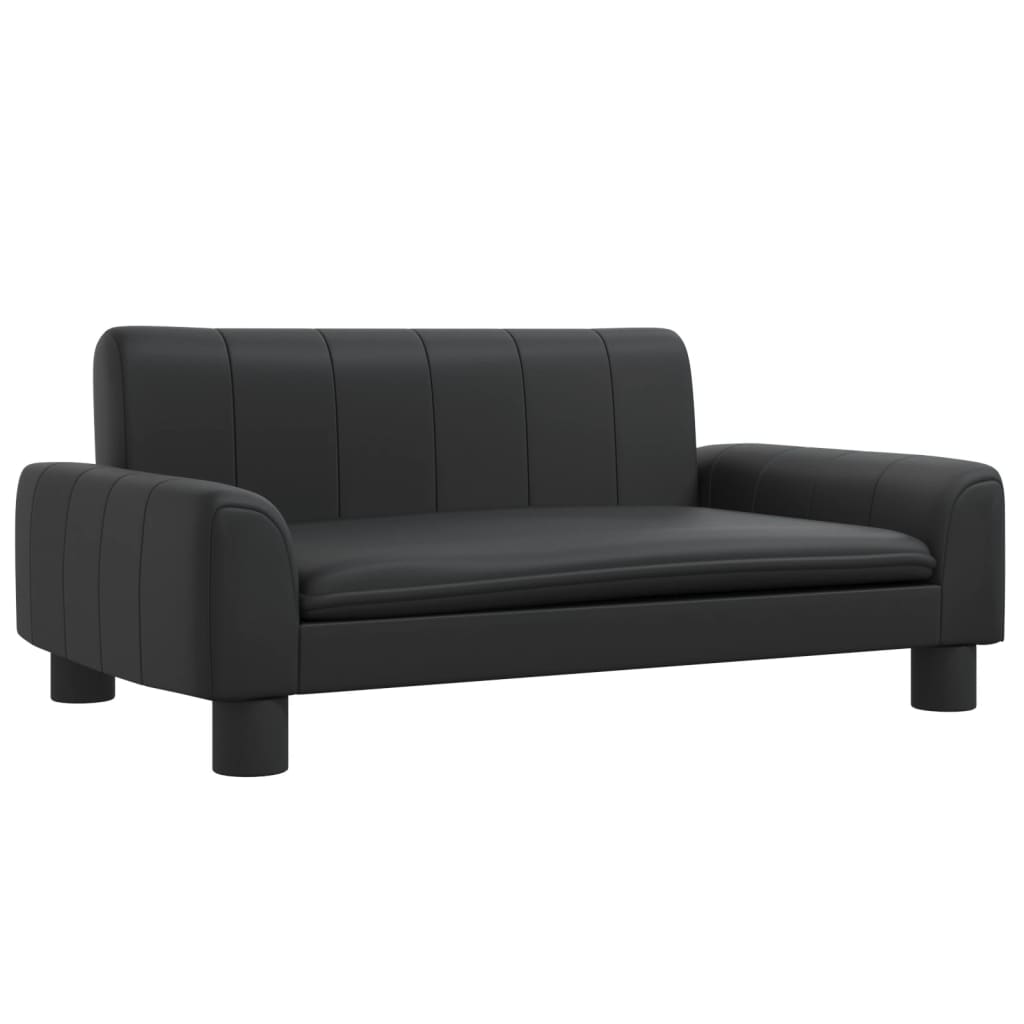 vidaXL Canapea pentru copii, negru, 70x45x30 cm, piele ecologică vidaXL Canapea pentru copii, negru, 70x45x30 cm, piele ecologică