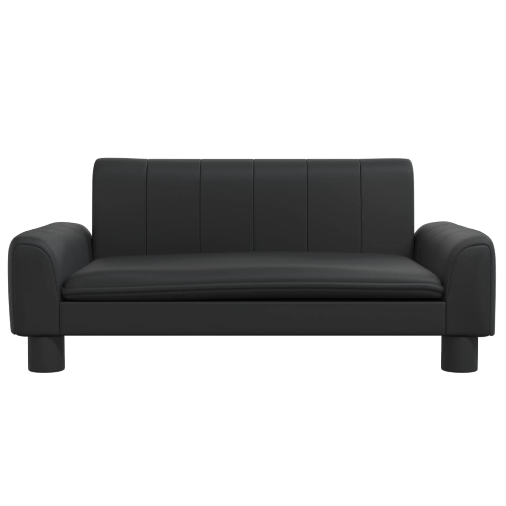 vidaXL Canapea pentru copii, negru, 70x45x30 cm, piele ecologică vidaXL Canapea pentru copii, negru, 70x45x30 cm, piele ecologică