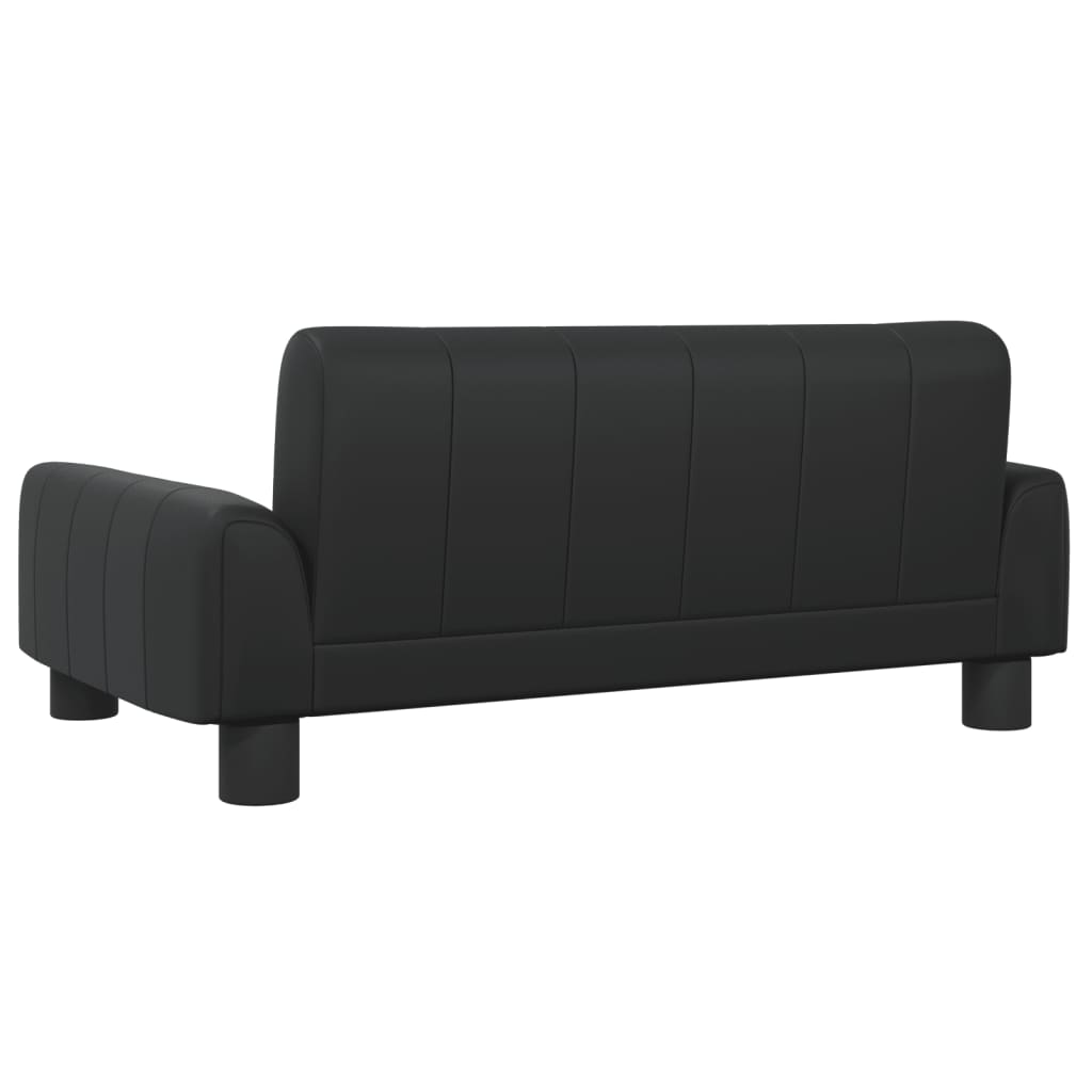 vidaXL Canapea pentru copii, negru, 70x45x30 cm, piele ecologică vidaXL Canapea pentru copii, negru, 70x45x30 cm, piele ecologică