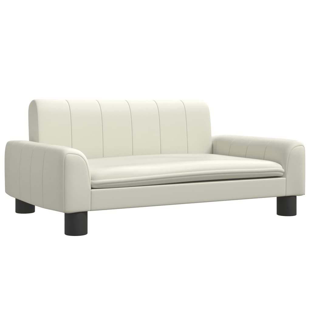 vidaXL Canapea pentru copii, crem, 70x45x30 cm, piele ecologică vidaXL Canapea pentru copii, crem, 70x45x30 cm, piele ecologică