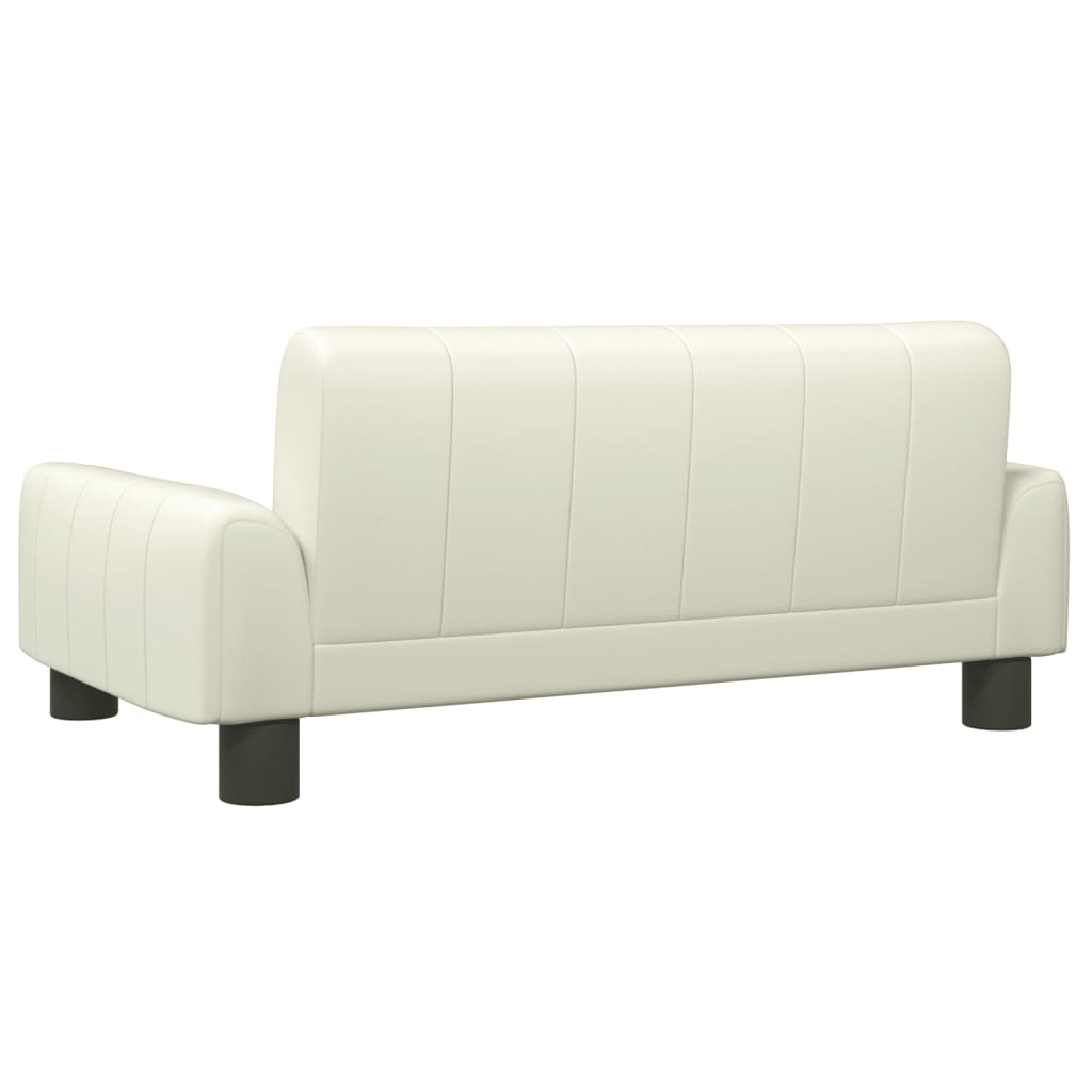 vidaXL Canapea pentru copii, crem, 70x45x30 cm, piele ecologică vidaXL Canapea pentru copii, crem, 70x45x30 cm, piele ecologică