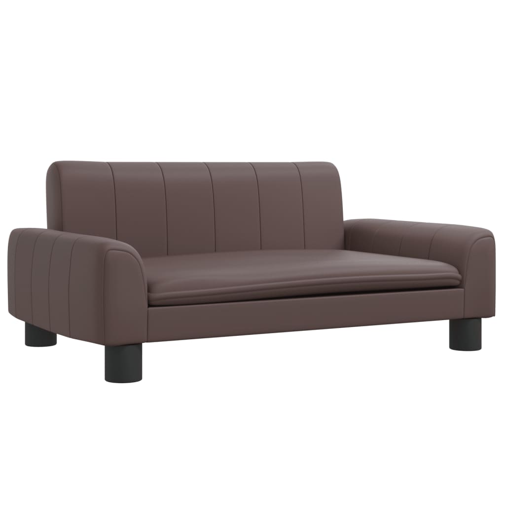 vidaXL Canapea pentru copii maro 70x45x30 cm piele artificială vidaXL Canapea pentru copii maro 70x45x30 cm piele artificială