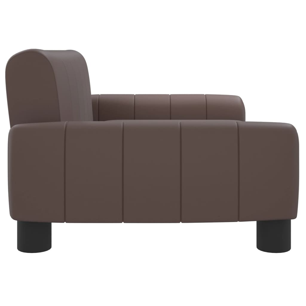 vidaXL Canapea pentru copii maro 70x45x30 cm piele artificială vidaXL Canapea pentru copii maro 70x45x30 cm piele artificială