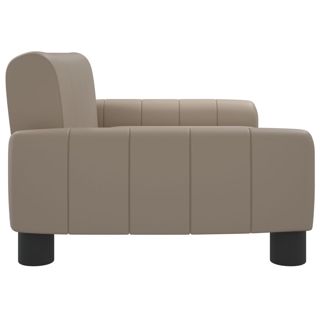 vidaXL Canapea pentru copii, cappuccino, 70x45x30 cm, piele ecologică