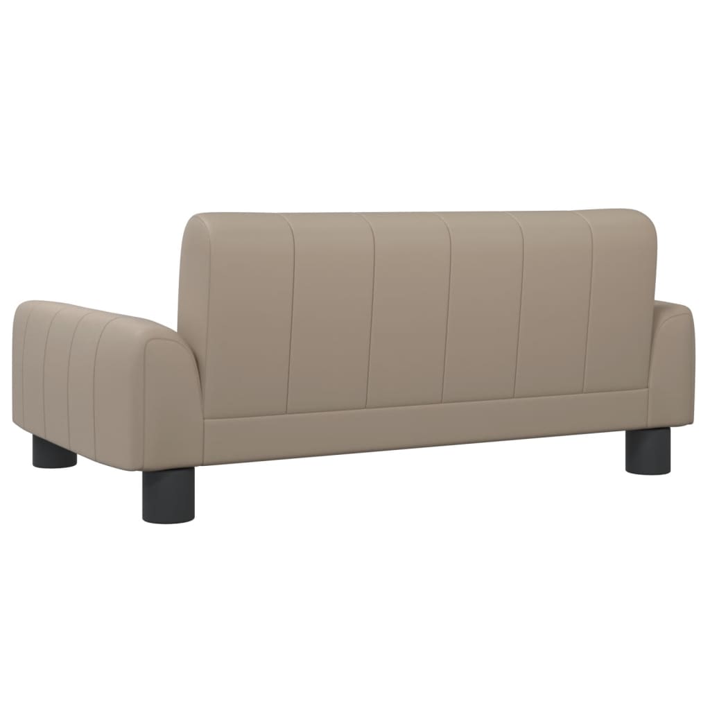 vidaXL Canapea pentru copii, cappuccino, 70x45x30 cm, piele ecologică