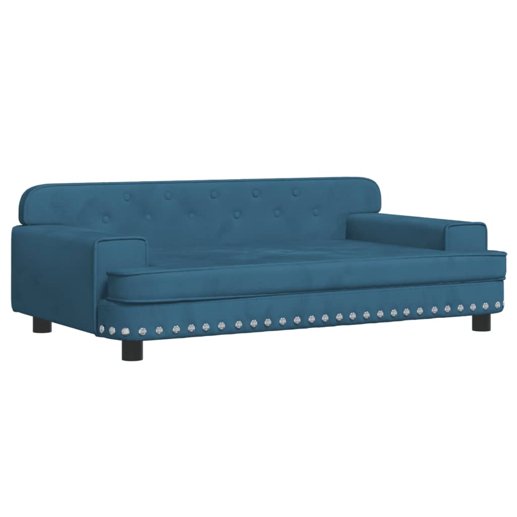 vidaXL Canapea pentru copii, albastru, 90x53x30 cm, catifea vidaXL Canapea pentru copii, albastru, 90x53x30 cm, catifea