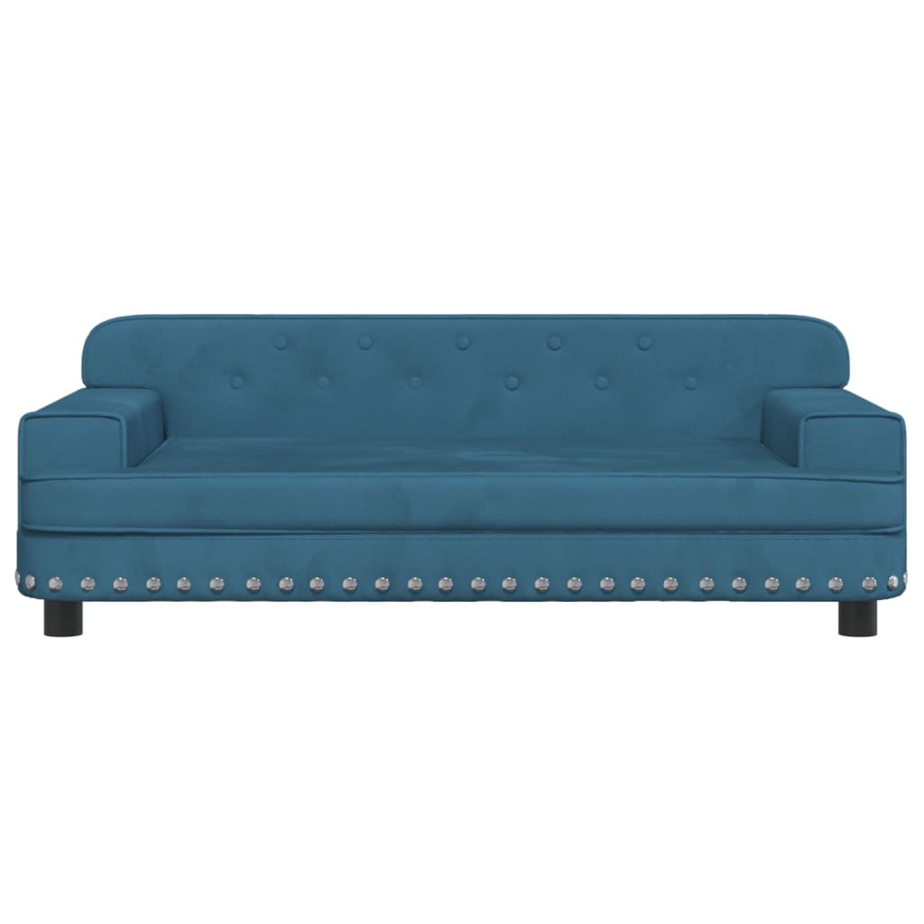 vidaXL Canapea pentru copii, albastru, 90x53x30 cm, catifea vidaXL Canapea pentru copii, albastru, 90x53x30 cm, catifea
