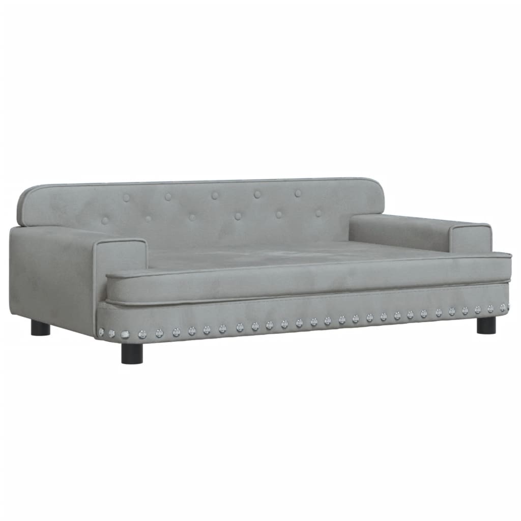 vidaXL Canapea pentru copii, gri deschis, 90x53x30 cm, catifea vidaXL Canapea pentru copii, gri deschis, 90x53x30 cm, catifea