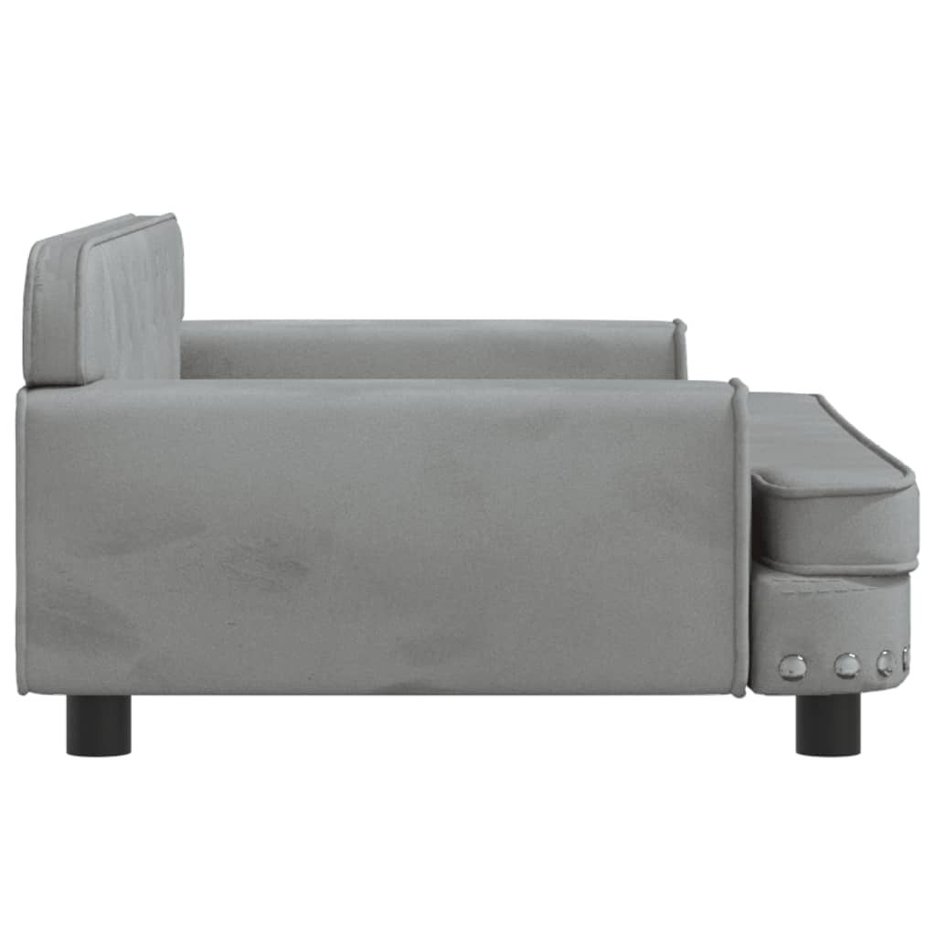 vidaXL Canapea pentru copii, gri deschis, 90x53x30 cm, catifea vidaXL Canapea pentru copii, gri deschis, 90x53x30 cm, catifea