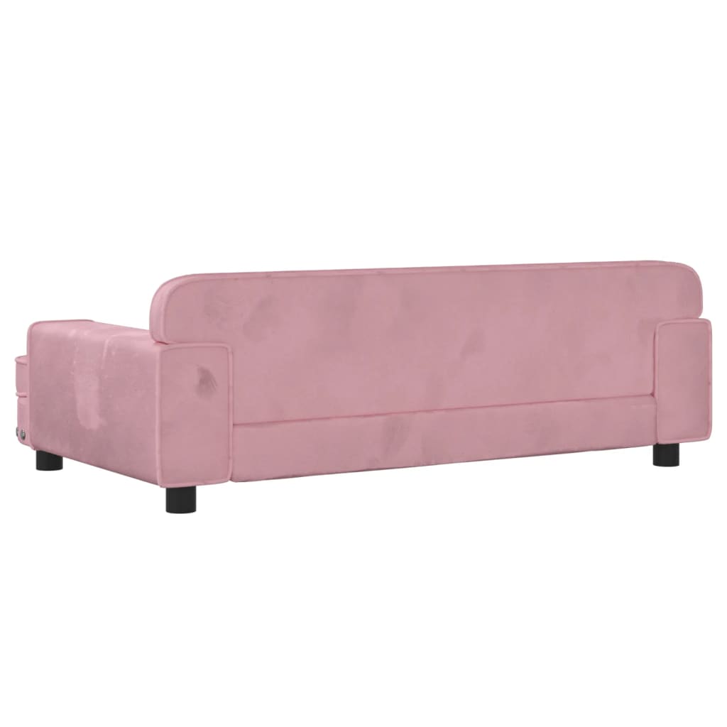 vidaXL Canapea pentru copii, roz, 90x53x30 cm, catifea vidaXL Canapea pentru copii, roz, 90x53x30 cm, catifea