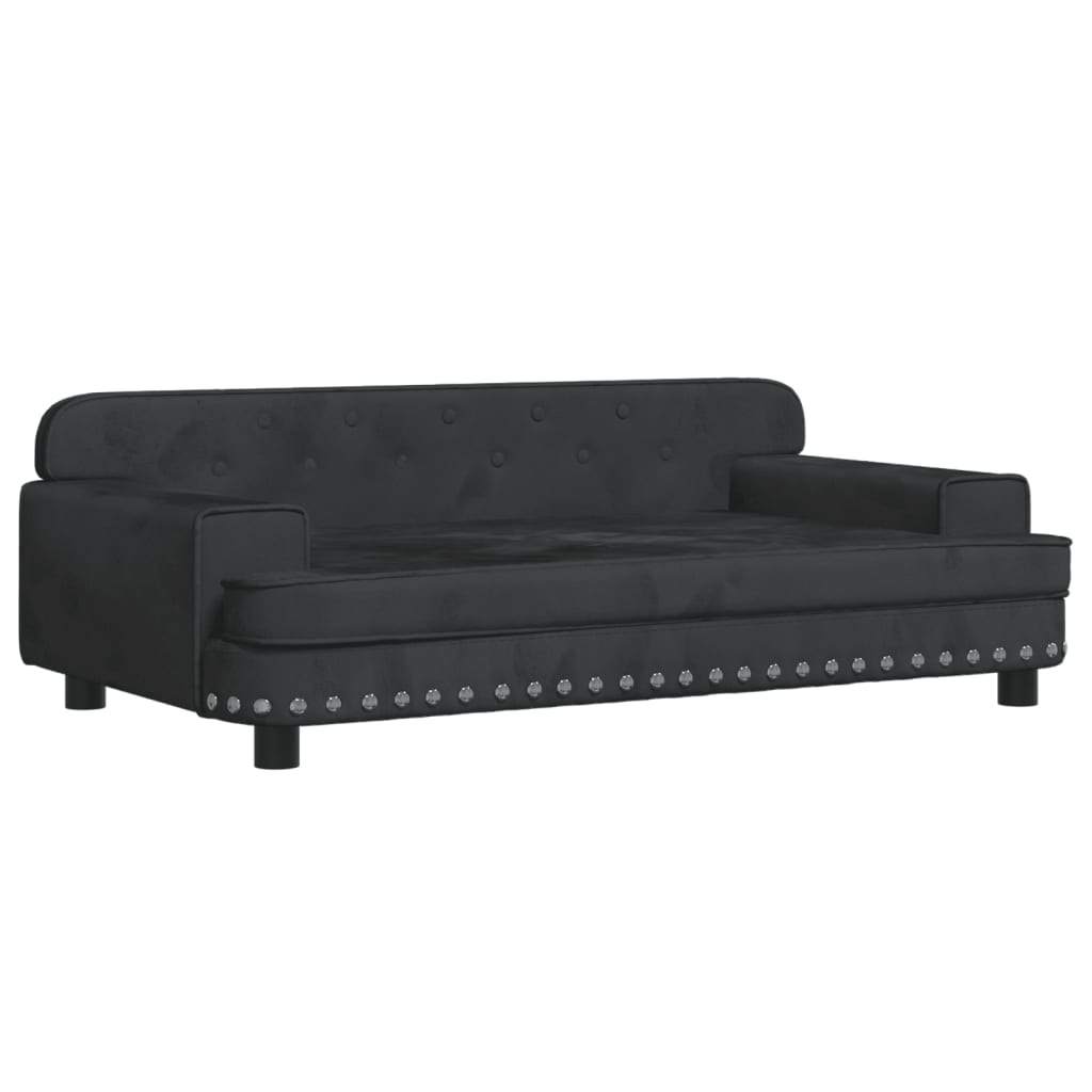 vidaXL Canapea pentru copii, negru, 90x53x30 cm, catifea vidaXL Canapea pentru copii, negru, 90x53x30 cm, catifea