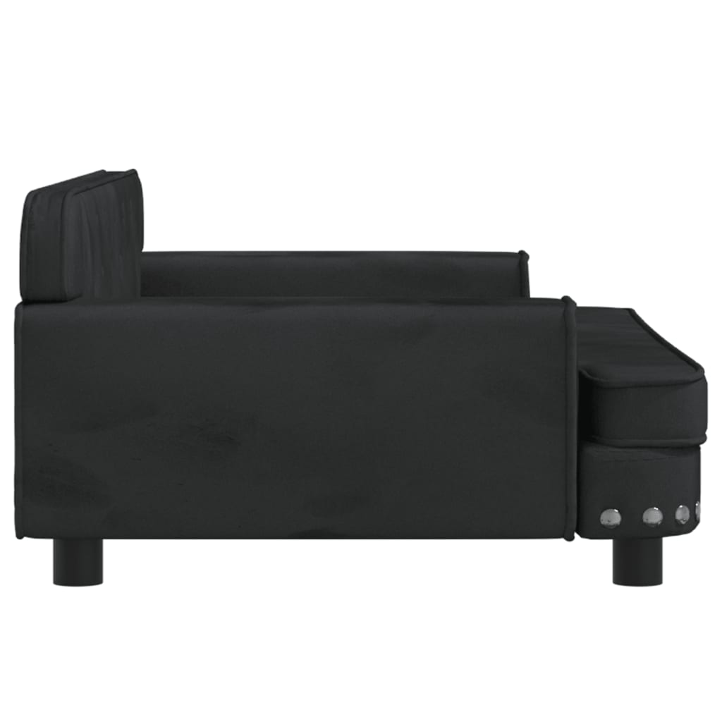vidaXL Canapea pentru copii, negru, 90x53x30 cm, catifea vidaXL Canapea pentru copii, negru, 90x53x30 cm, catifea