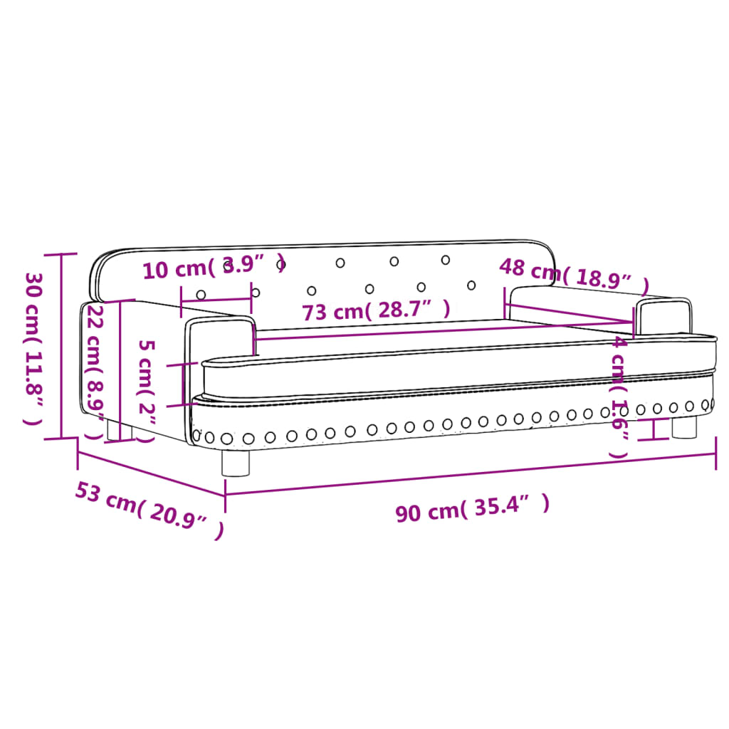 vidaXL Canapea pentru copii, negru, 90x53x30 cm, catifea vidaXL Canapea pentru copii, negru, 90x53x30 cm, catifea