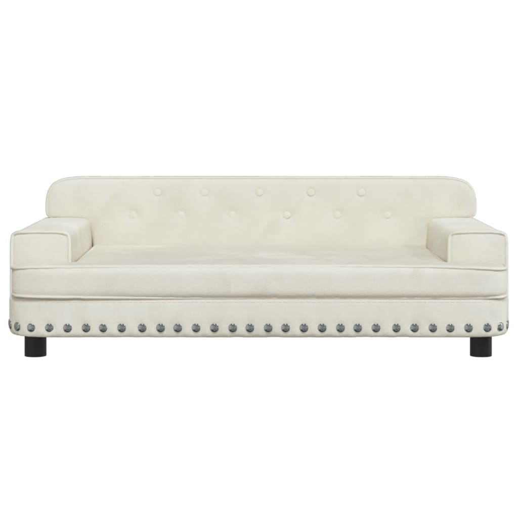 vidaXL Canapea pentru copii, crem, 90x53x30 cm, catifea