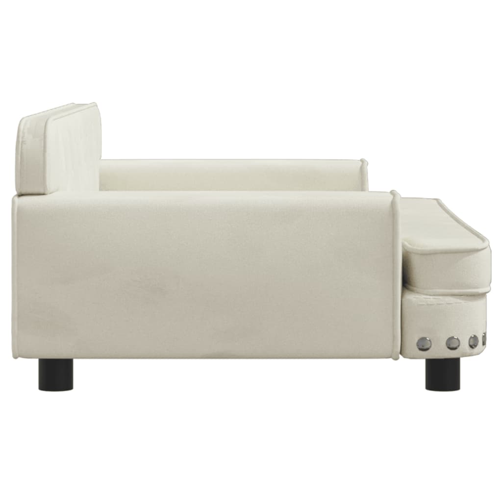 vidaXL Canapea pentru copii, crem, 90x53x30 cm, catifea