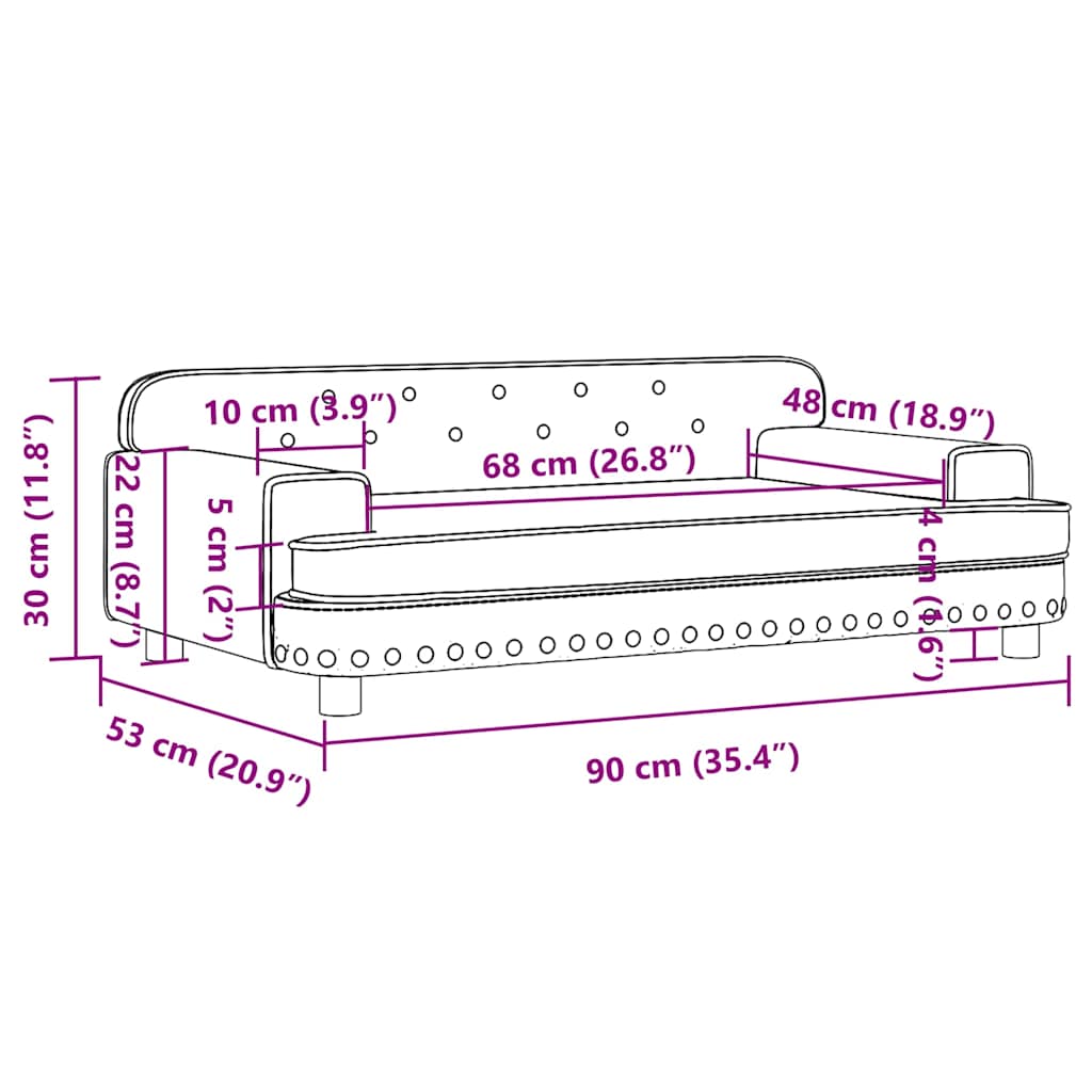 vidaXL Canapea pentru copii, negru, 90x53x30 cm, piele ecologică