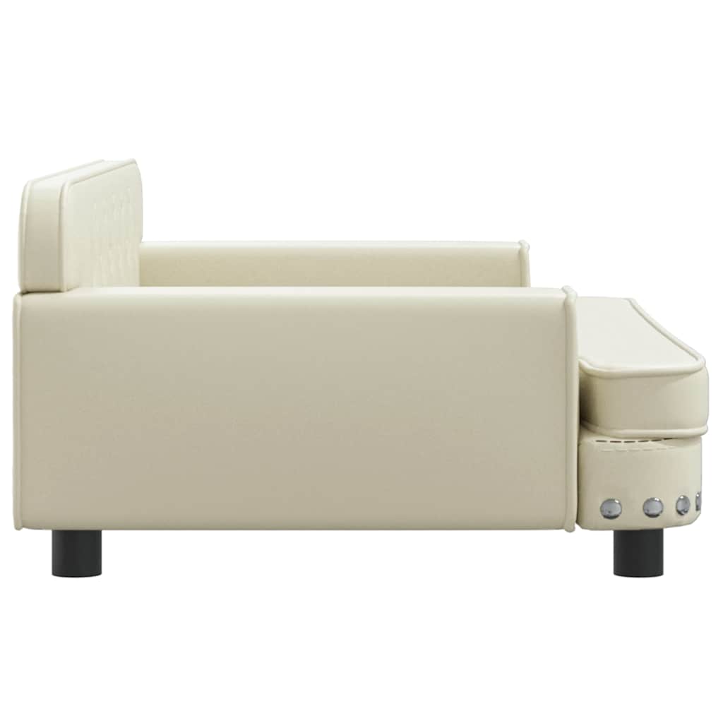 vidaXL Canapea pentru copii, crem, 90x53x30 cm, piele ecologică vidaXL Canapea pentru copii, crem, 90x53x30 cm, piele ecologică