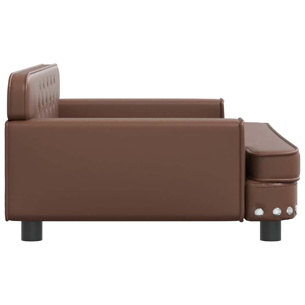 vidaXL Canapea pentru copii, maro, 90x53x30 cm, piele ecologică vidaXL Canapea pentru copii, maro, 90x53x30 cm, piele ecologică