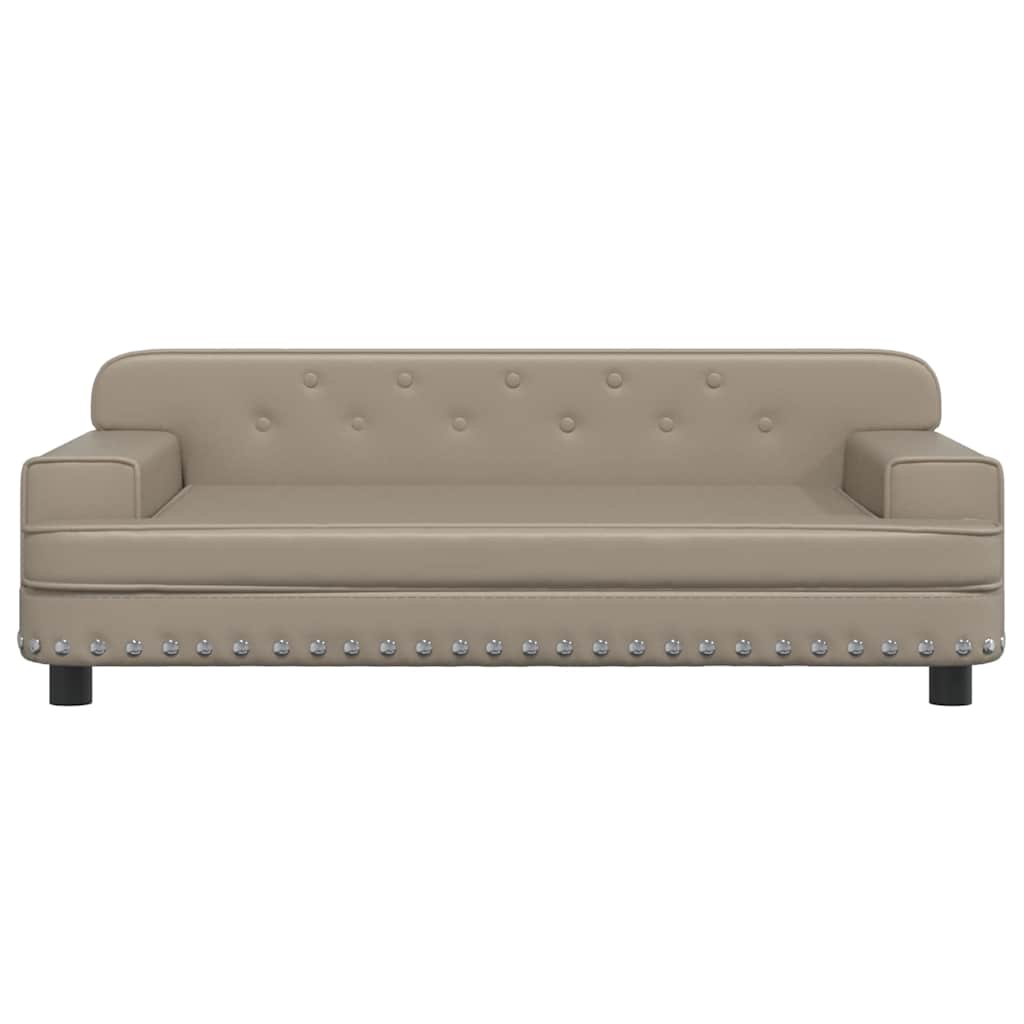 vidaXL Canapea pentru copii, cappuccino, 90x53x30 cm, piele ecologică vidaXL Canapea pentru copii, cappuccino, 90x53x30 cm, piele ecologică