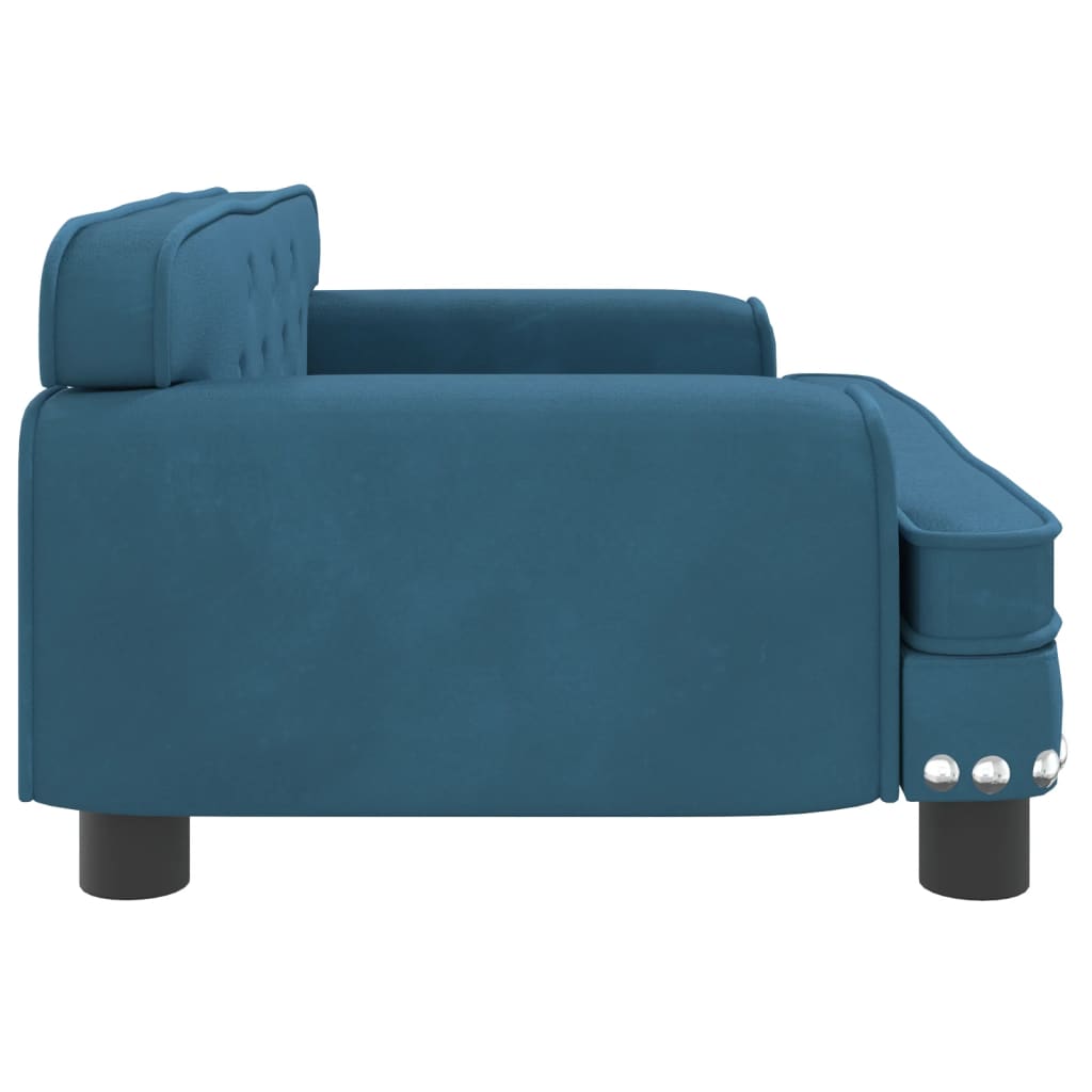 vidaXL Canapea pentru copii, albastru, 70x45x30 cm, catifea vidaXL Canapea pentru copii, albastru, 70x45x30 cm, catifea
