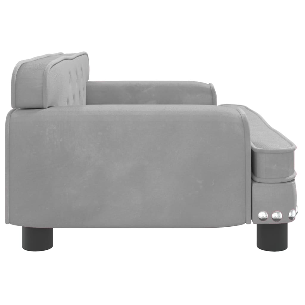 vidaXL Canapea pentru copii, gri deschis, 70x45x30 cm, catifea vidaXL Canapea pentru copii, gri deschis, 70x45x30 cm, catifea