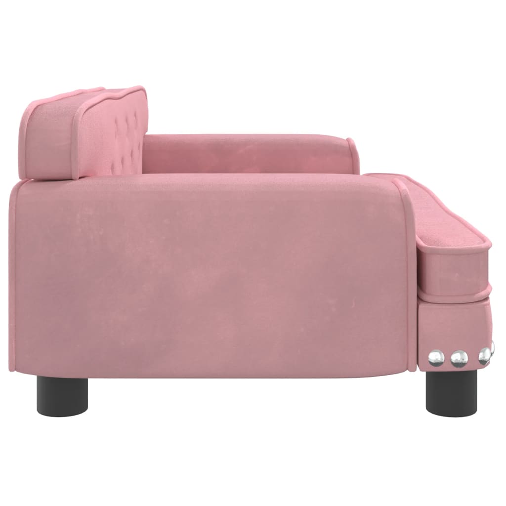 vidaXL Canapea pentru copii, roz, 70x45x30 cm, catifea vidaXL Canapea pentru copii, roz, 70x45x30 cm, catifea