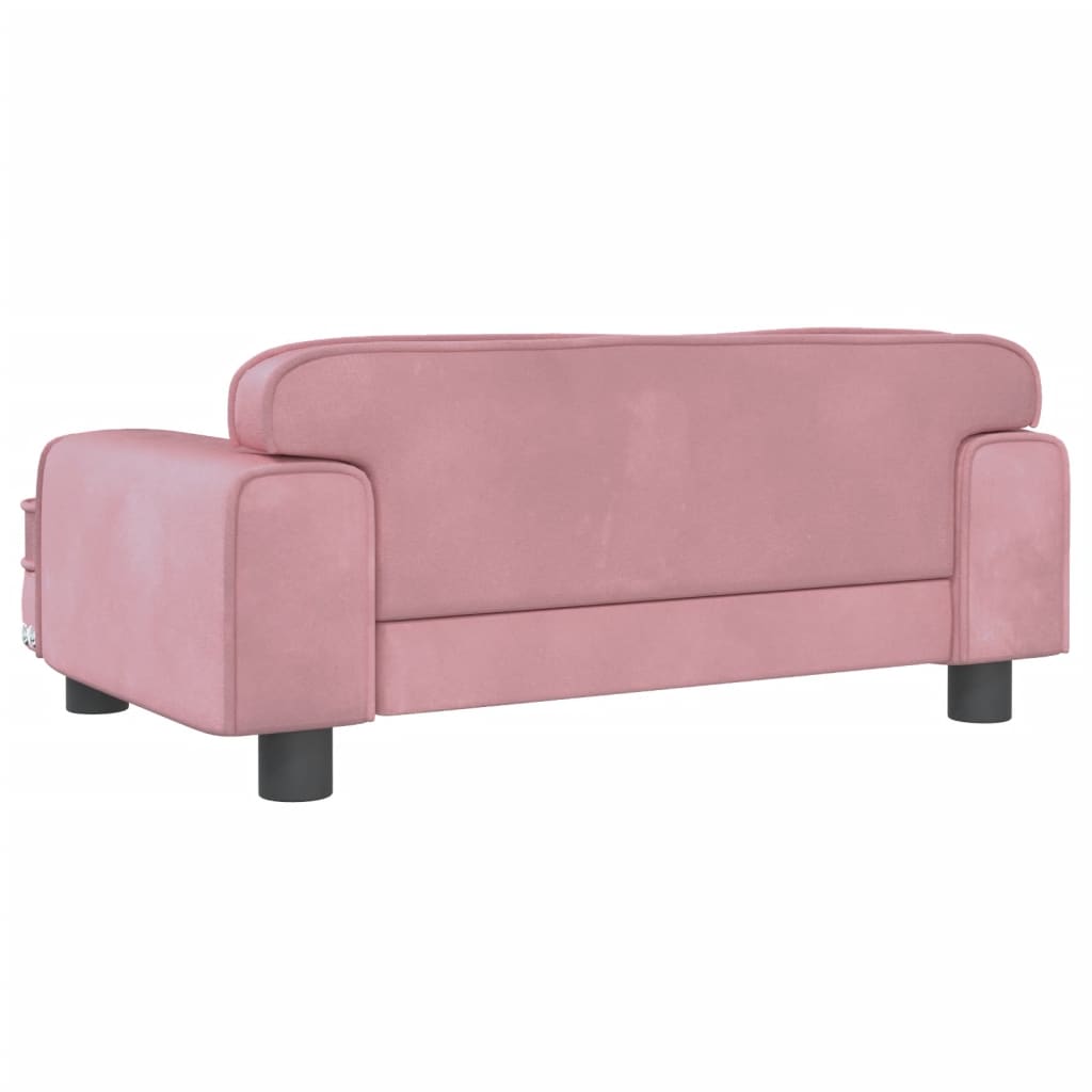 vidaXL Canapea pentru copii, roz, 70x45x30 cm, catifea vidaXL Canapea pentru copii, roz, 70x45x30 cm, catifea