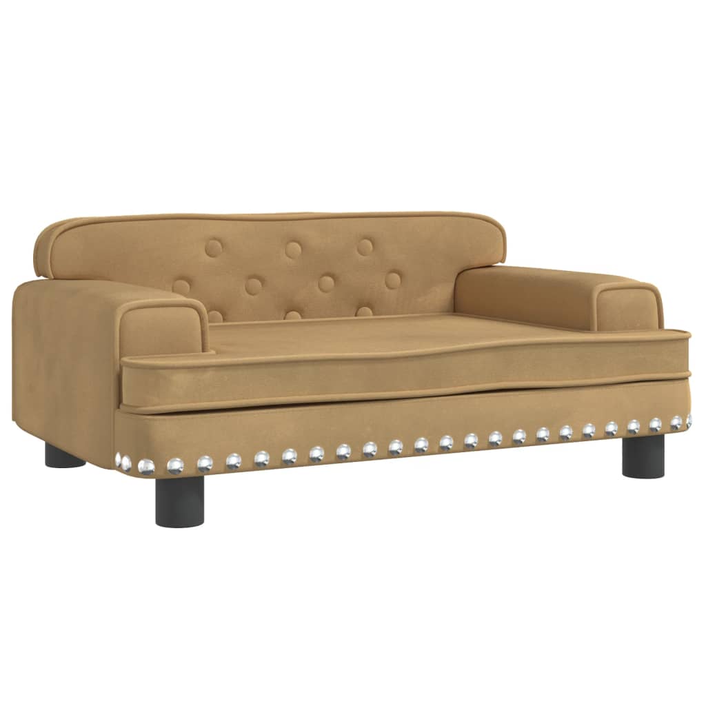 vidaXL Canapea pentru copii, maro, 70x45x30 cm, catifea
