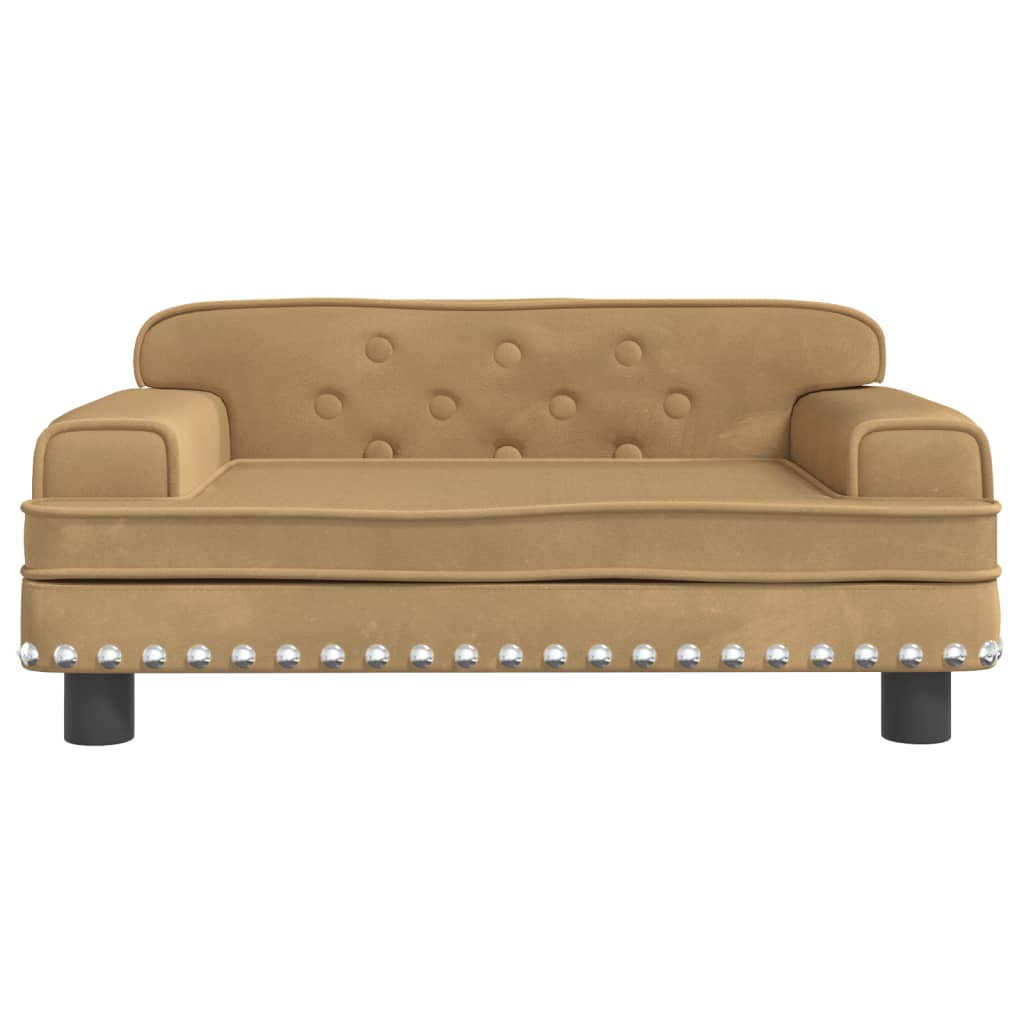 vidaXL Canapea pentru copii, maro, 70x45x30 cm, catifea