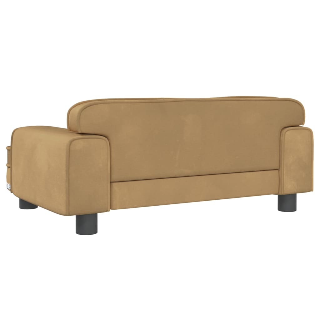 vidaXL Canapea pentru copii, maro, 70x45x30 cm, catifea