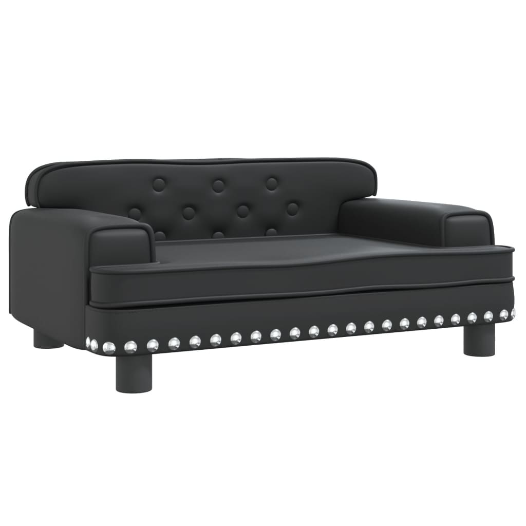 vidaXL Canapea pentru copii, negru, 70x45x30 cm, piele ecologică vidaXL Canapea pentru copii, negru, 70x45x30 cm, piele ecologică