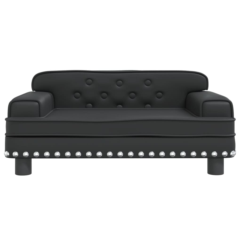 vidaXL Canapea pentru copii, negru, 70x45x30 cm, piele ecologică vidaXL Canapea pentru copii, negru, 70x45x30 cm, piele ecologică
