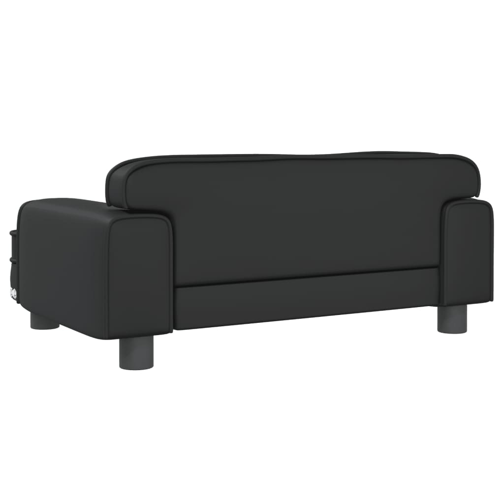 vidaXL Canapea pentru copii, negru, 70x45x30 cm, piele ecologică vidaXL Canapea pentru copii, negru, 70x45x30 cm, piele ecologică