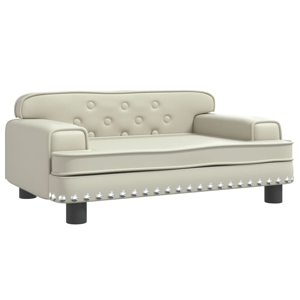 vidaXL Canapea pentru copii, crem, 70x45x30 cm, piele ecologică vidaXL Canapea pentru copii, crem, 70x45x30 cm, piele ecologică
