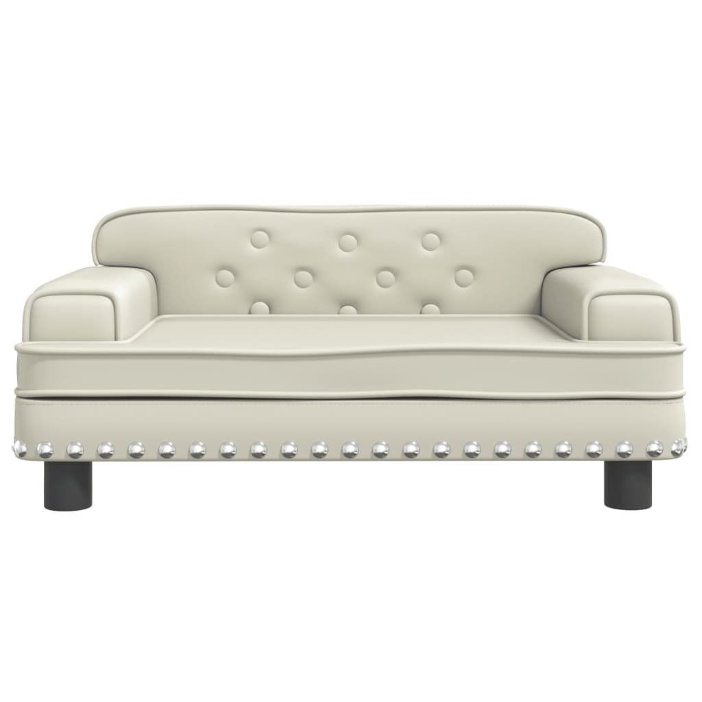 vidaXL Canapea pentru copii, crem, 70x45x30 cm, piele ecologică vidaXL Canapea pentru copii, crem, 70x45x30 cm, piele ecologică