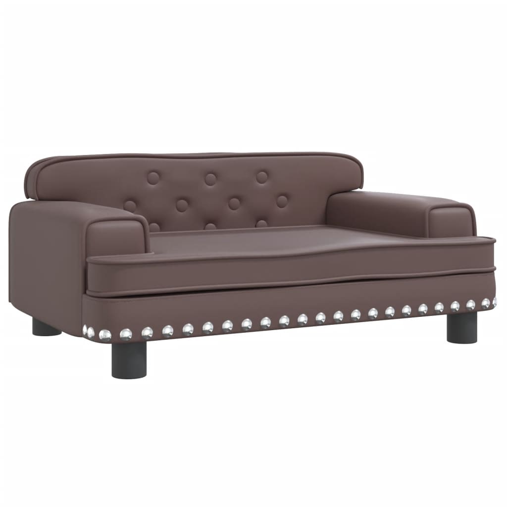 vidaXL Canapea pentru copii maro 70x45x30 cm piele artificială vidaXL Canapea pentru copii maro 70x45x30 cm piele artificială