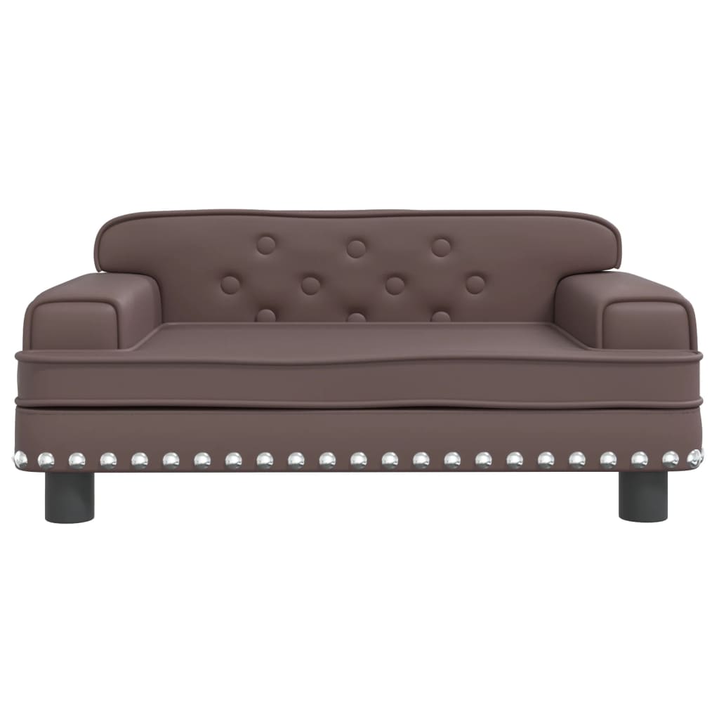 vidaXL Canapea pentru copii maro 70x45x30 cm piele artificială vidaXL Canapea pentru copii maro 70x45x30 cm piele artificială