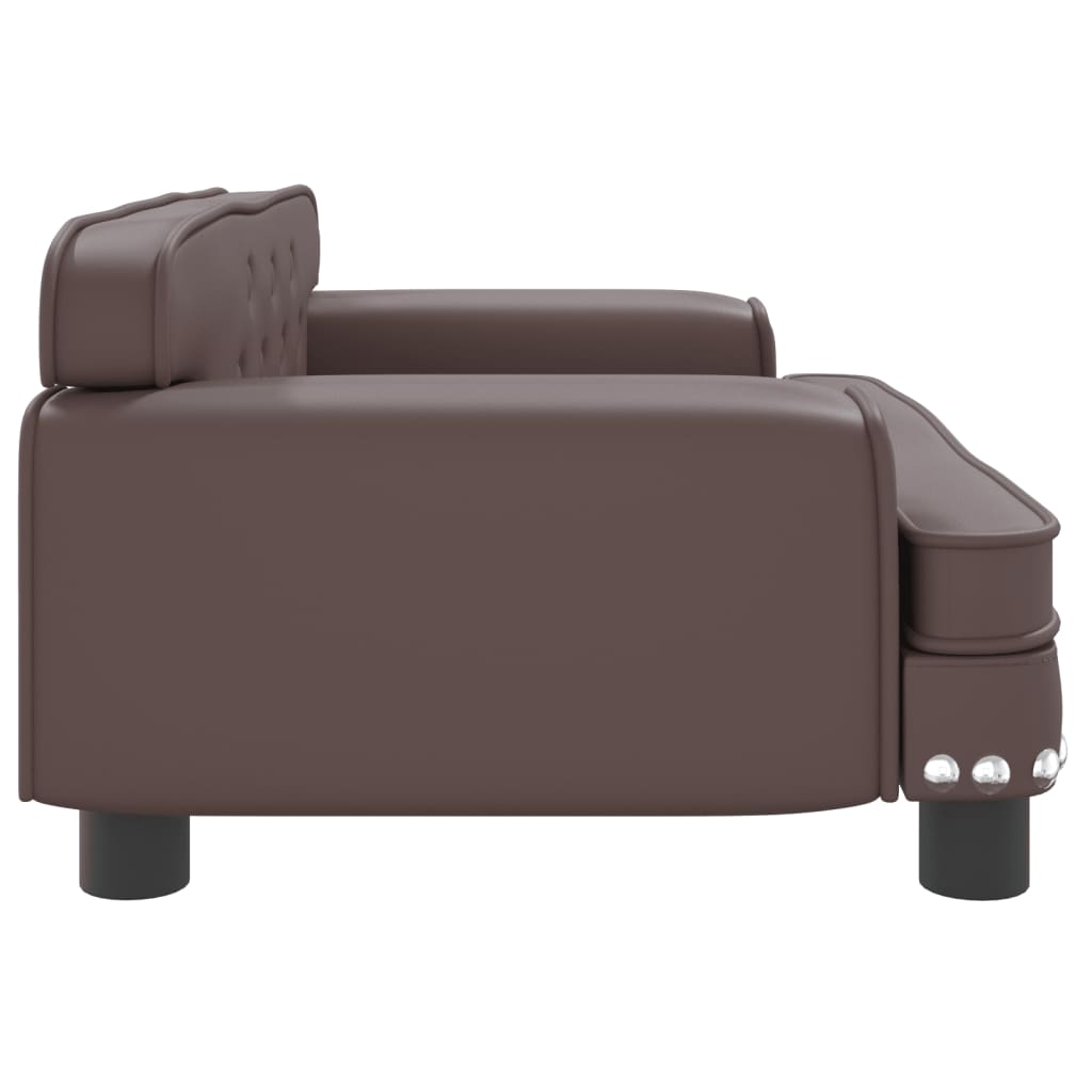 vidaXL Canapea pentru copii maro 70x45x30 cm piele artificială vidaXL Canapea pentru copii maro 70x45x30 cm piele artificială