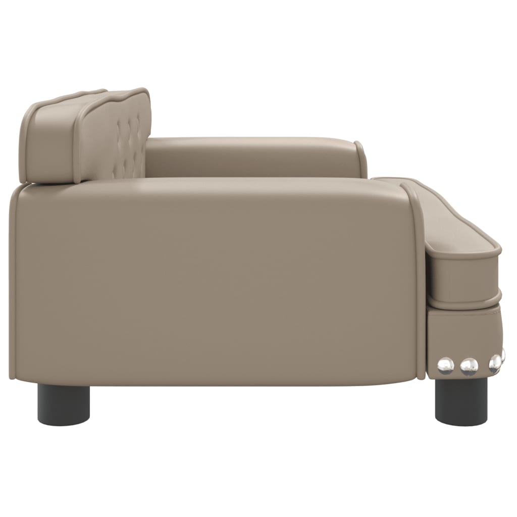 vidaXL Canapea pentru copii, cappuccino, 70x45x30 cm, piele ecologică vidaXL Canapea pentru copii, cappuccino, 70x45x30 cm, piele ecologică